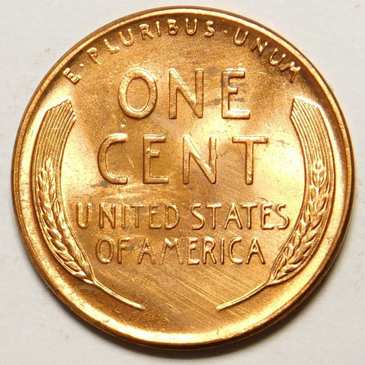 ✅ 1957 - P Lincoln Wheat Cent Choice BU 1c BRILLIANT UNCIRCULATED From OBW Roll