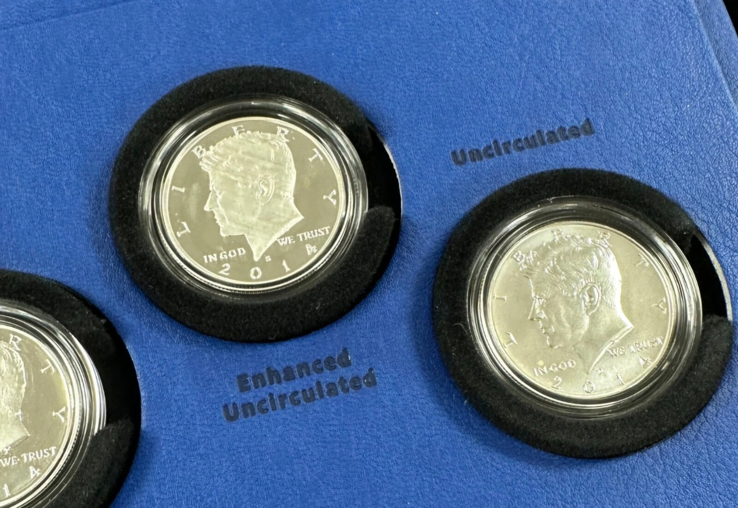 2014 50th Anniversary Kennedy Half Dollar Silver Coin Collection 4 Piece Set OGP