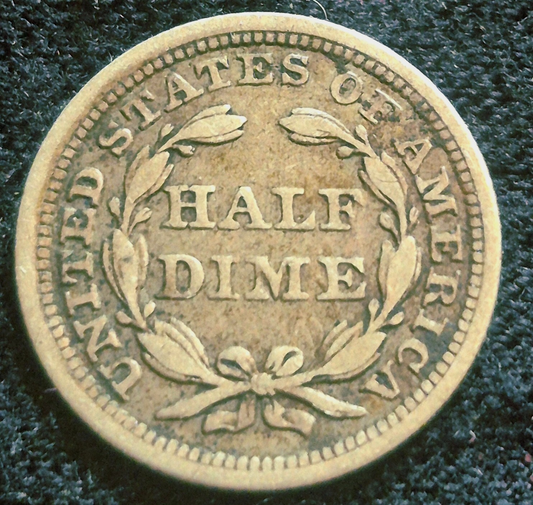 1855 Liberty Seated Half Dime 90% Silver Variety 3 Arrows at Date Finer Details