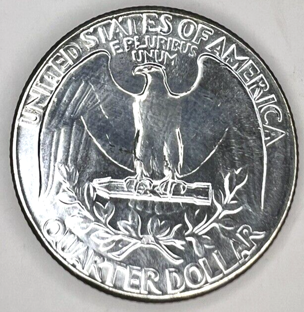 1962-P GEM BU Washington End Coin OBW US Treasury 90% Silver Quarter TONER ALERT