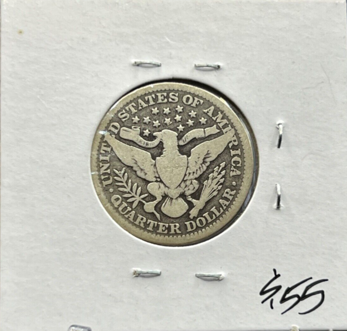 1907 Barber 90% Silver Quarter 25c Very Collectible Coin