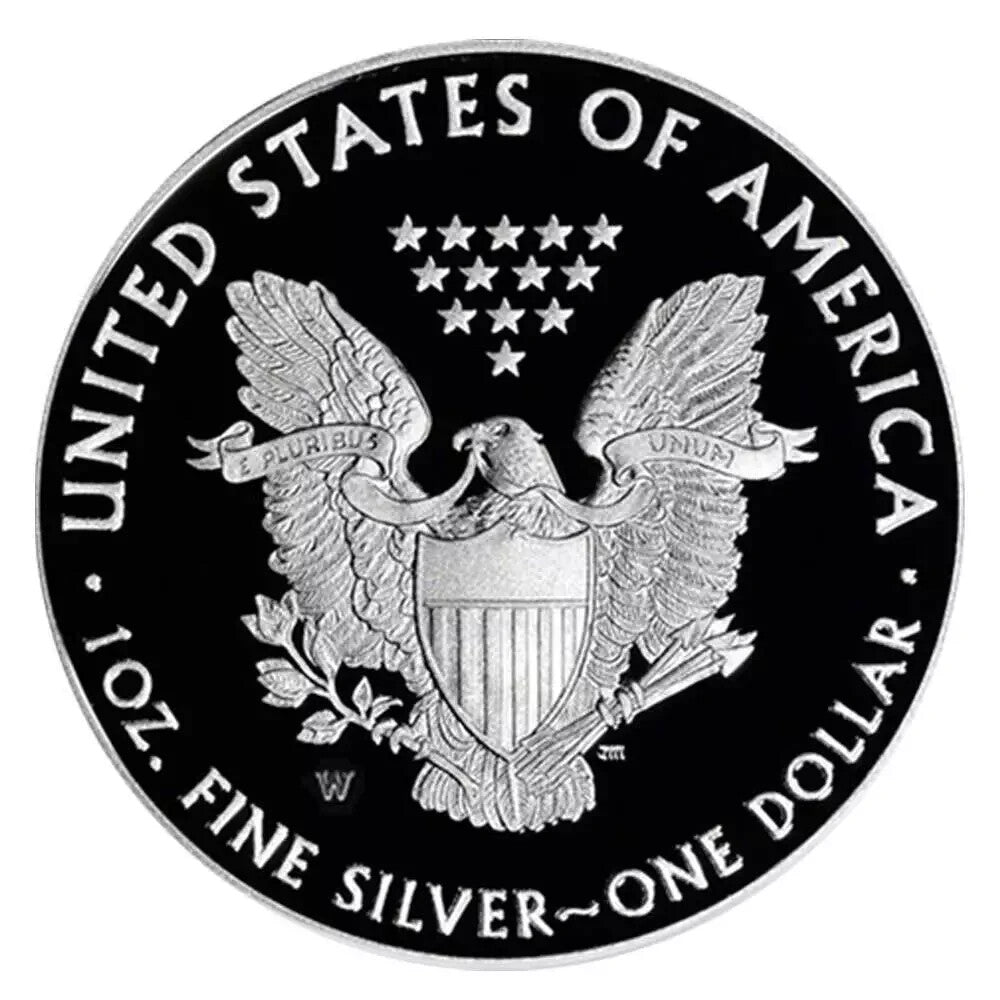2020-W Proof $1 American Silver Eagle Box, OGP & COA 1 oz Silver Coin in Capsule