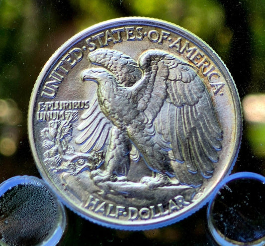 1943-P Walking Liberty Half Dollar 90% Silver Toner Strong MS Features 50C