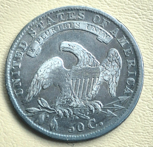 1834 Cap Bust Half Dollar Full Letter Edge Large Letter Large Date XF Features