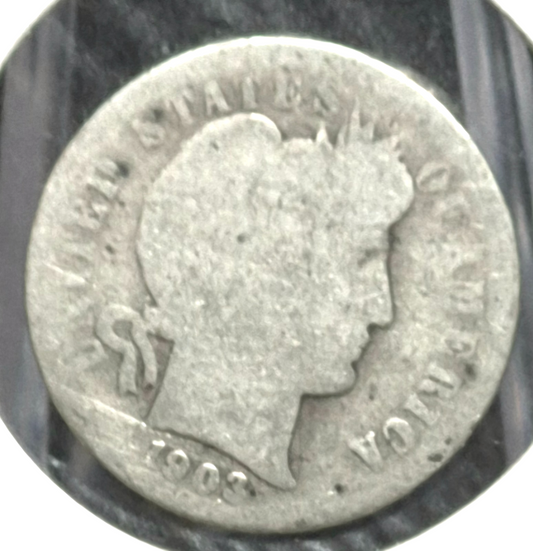 1903 Barber Dime 🥈90% Silver🥈Good Detailed Circulated Condition