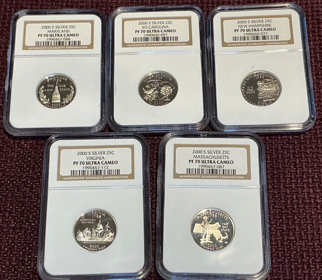 Complete Set SILVER State Quarters & Territories NGC PF70 UCAM RARE Proof Coins