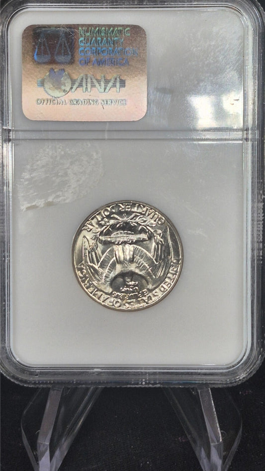 1961 D 90% Silver Washington Quarter NGC MS 65 Highly Collectable Vintage Case