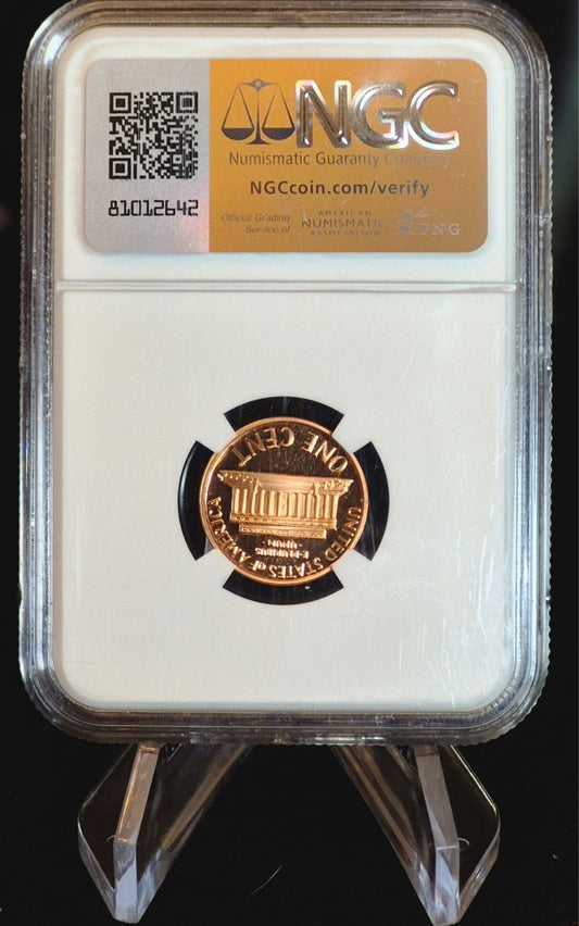 2001 S LINCOLN 1C PROOF NGC PF69 RD ULTRA CAMEO CENT RED LINCOLN FLAG LABEL