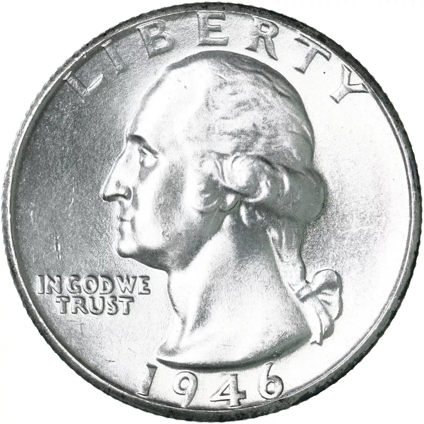 * 1946-D *Superb GEM BU MS Washington Quarter From OBW Bank Roll 90% Silver Coin