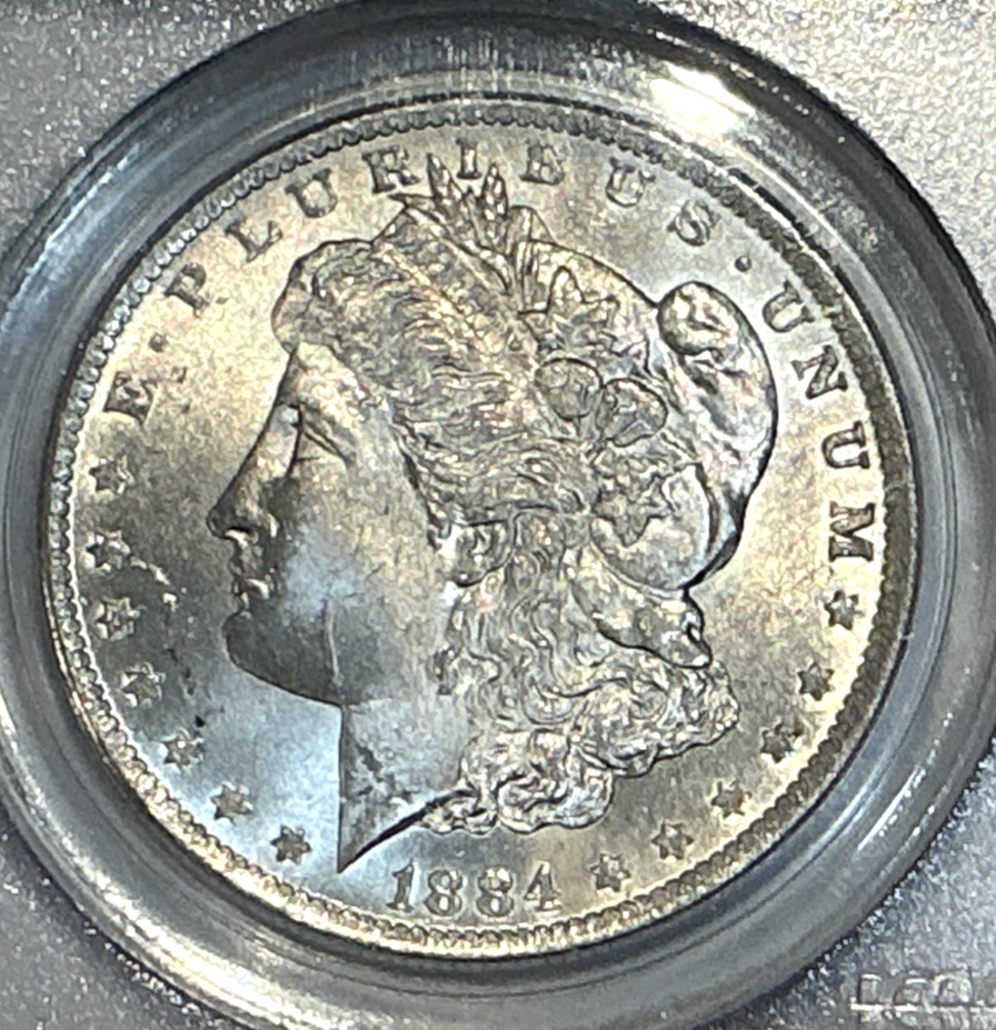 1884-O Morgan Silver Dollar SUPER TONED REVERSE MS64 PCGS Uncirculated $1 Coin