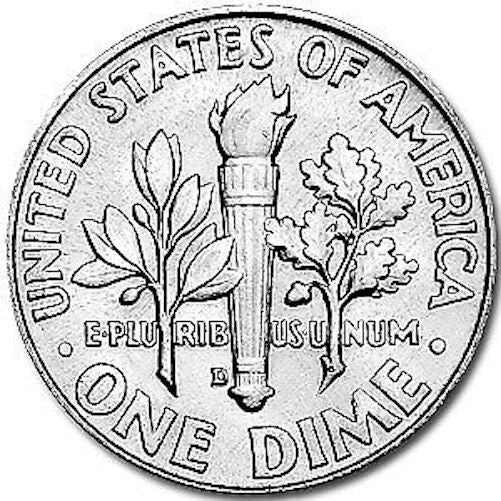 β
1957-D Roosevelt Dime 90% Silver BU Uncirculated 10c US Coin