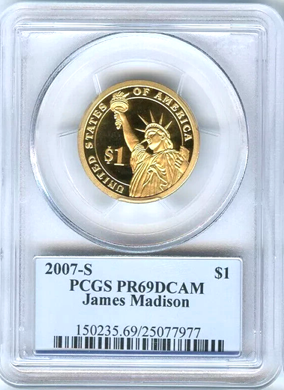 ✅ 2007 S Presidential Dollars $1 4 Coin Set PCGS PR69DCAM Founding Fathers USA