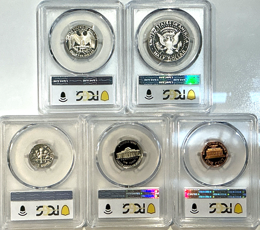 1986-S 5 Coin Proof Date Set PCGS PR69 DCAM Newly Graded Coins