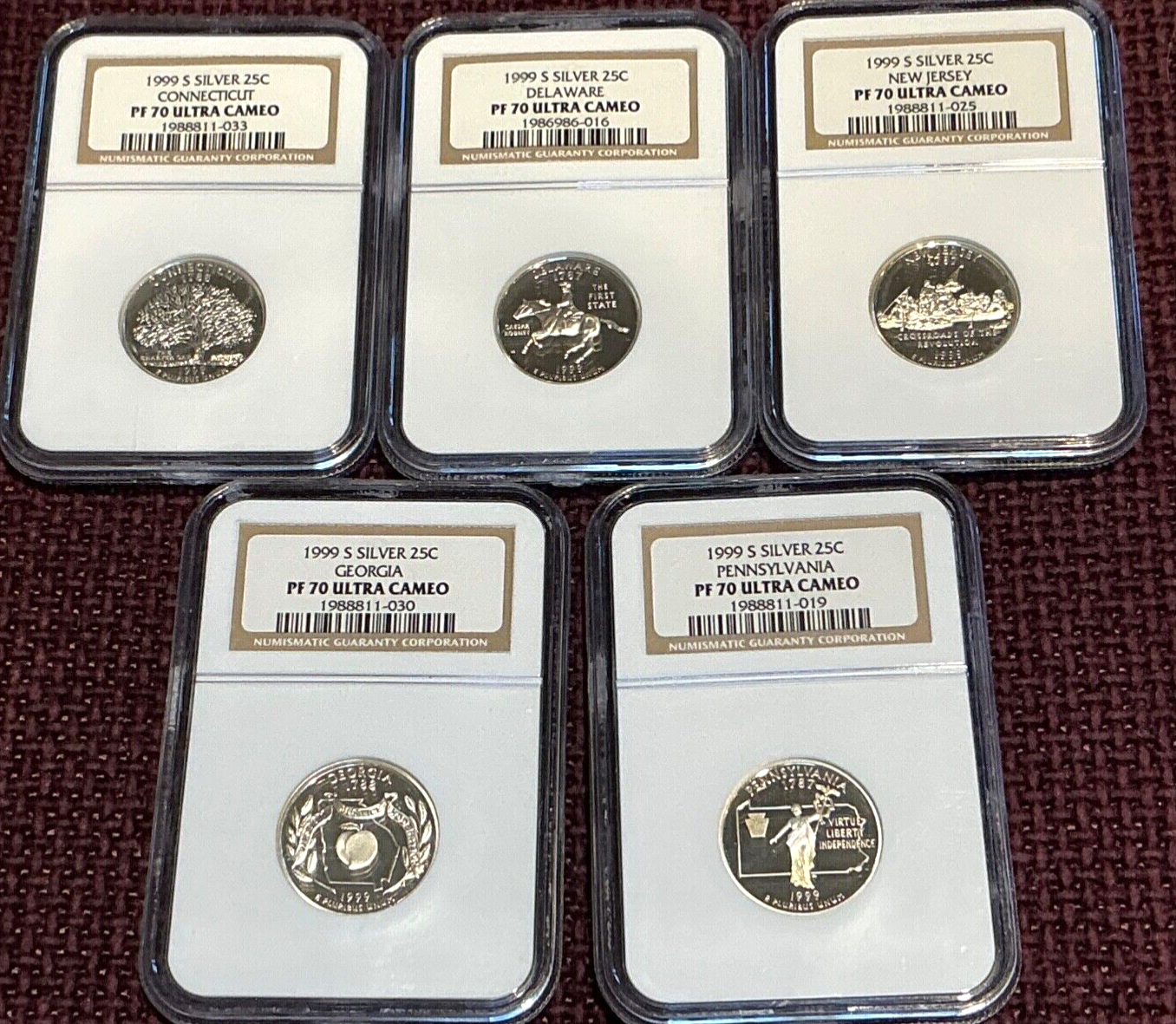 Complete Set SILVER State Quarters & Territories NGC PF70 UCAM RARE Proof Coins
