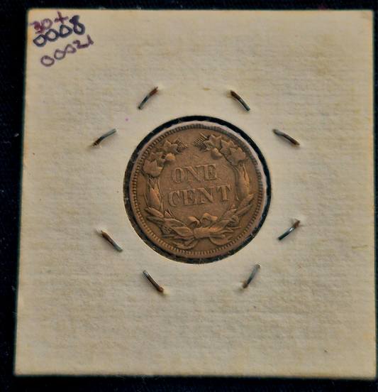 1858 Flying Eagle One Cent Finer Details Small Letter in Vintage Flip Last Year