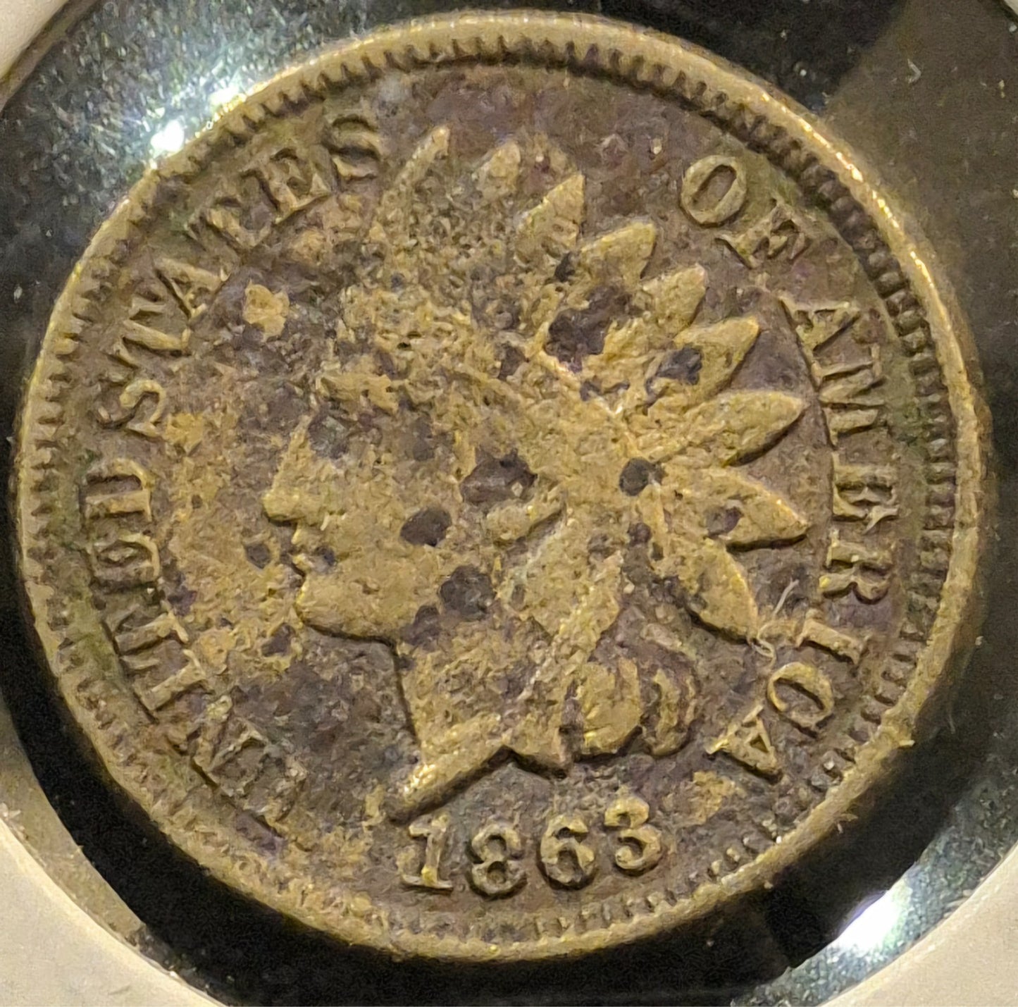 1863 1C Indian Head Cent Copper Choice Collectable VG-F Features Strong Patina