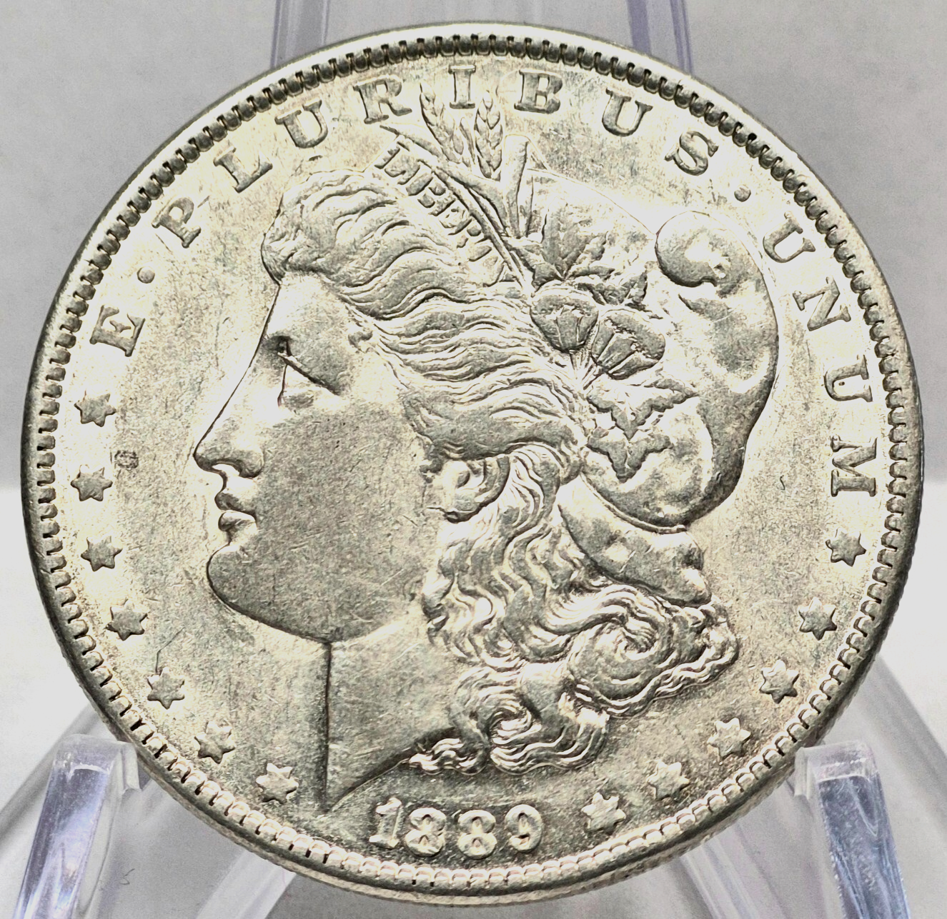 1889 Morgan $1 Dollar 90% Silver Clean Cheeks Very Nice Crisp Details Circulated