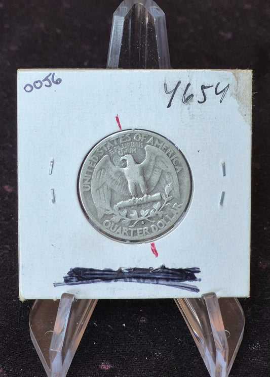 1932-S Washington 22 Degree Die Rotation Key Date 1st Yr 90% Silver Quarter 25C