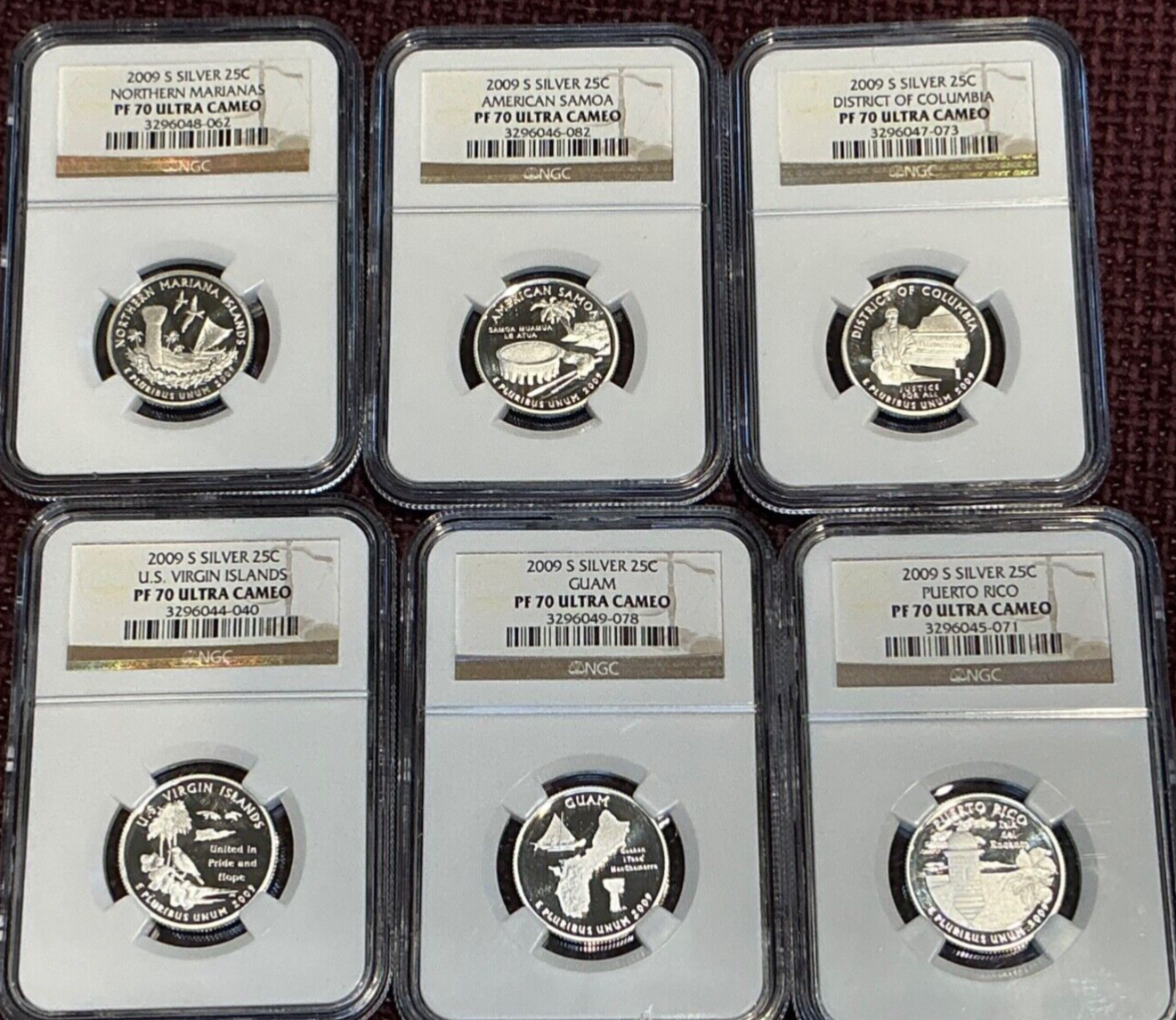 Complete Set SILVER State Quarters & Territories NGC PF70 UCAM RARE Proof Coins