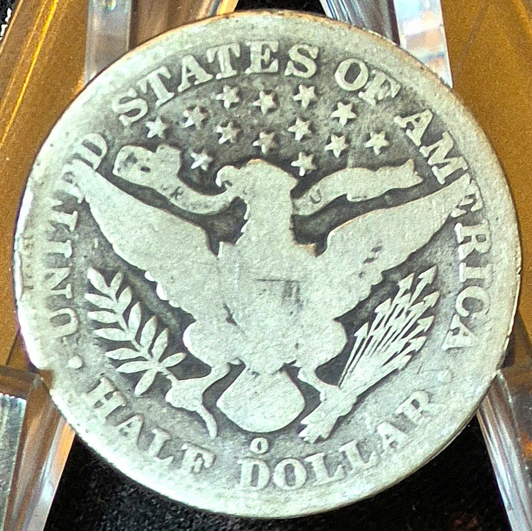 1893 New Orleans Barber Half Dollar 90% Silver 50C Very Good Partial Motto