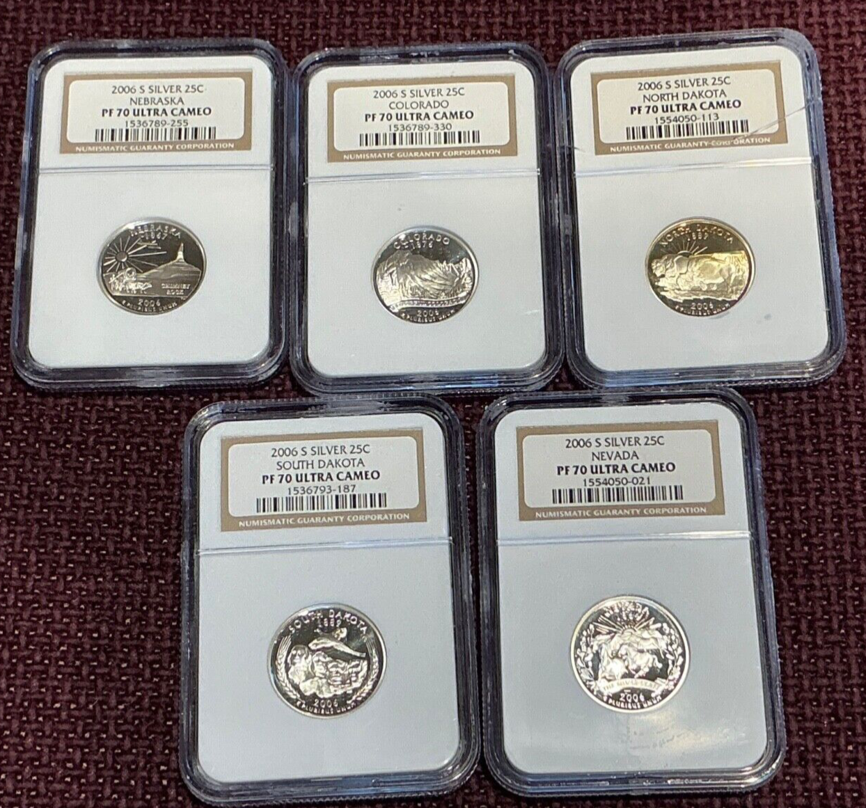 Complete Set SILVER State Quarters & Territories NGC PF70 UCAM RARE Proof Coins
