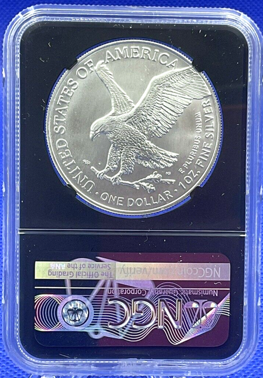 2 COIN SET 2022 (W) $1 Silver Eagle 🏆NGC MS 70 FIRST DAY OF ISSUE⭐️ West Point