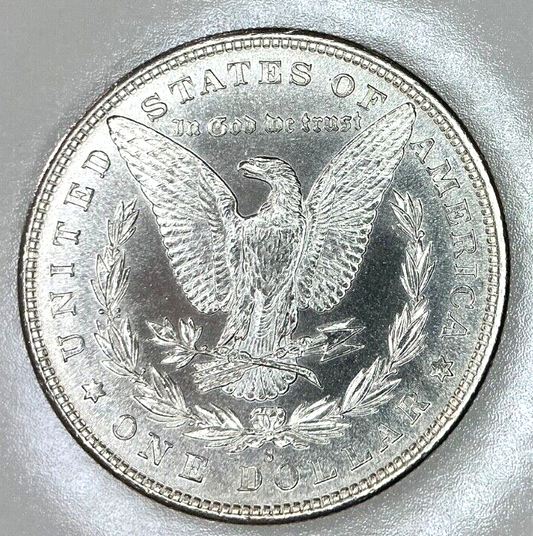 1881 S Morgan $1 Dollar 90% Silver BU Obverse Toned Uncirculated Coin