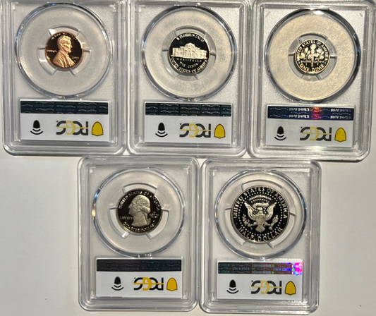 β 2013-S Proof Set Date 5 Coin Newly Graded PCGS PR69 DCAM Perfect Gift