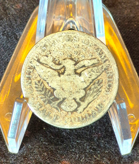 1903 San Francisco Barber Half Dollar 90% Silver 50C Good+ Partial Motto