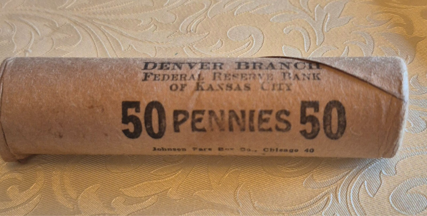 1951 D Wheat Cent BU Brilliant Uncirculated 1C Denver Fed🔥From OBW Bank Roll🔥