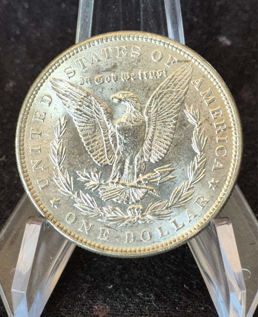 1887-P Morgan 90% Silver Dollar BU Gem, Rev Die Crack, Vam Hunters, Rare Vam 3-A