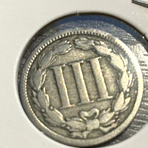 🔥 1865 Liberty Head Three Cent Nickel 3c Civil War Coin Rare Key Date