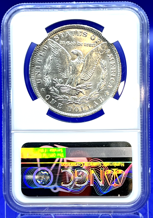 1884 O Morgan Silver Dollar NGC MS-61 Blast White Sharp Strike 90% Coin