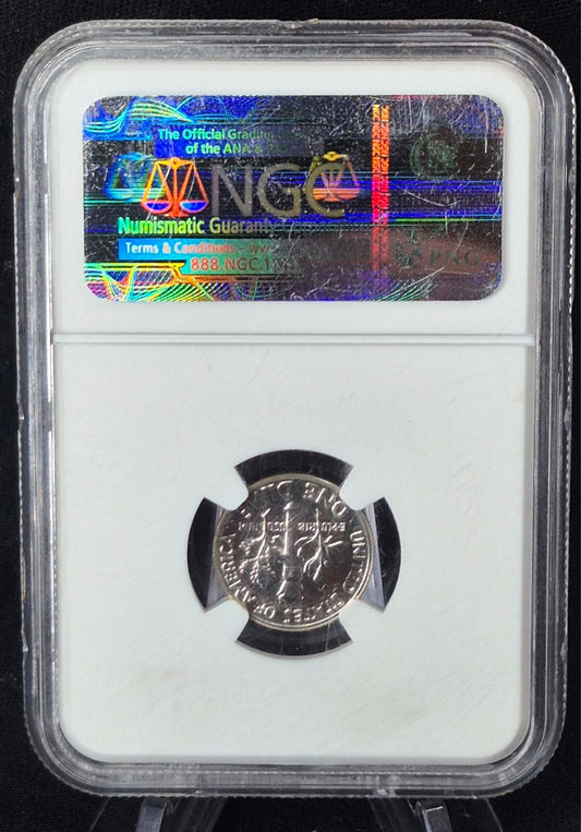 1957 Proof Roosevelt 90% Silver Dime 10C NGC PF66 Collectable Vintage Brown Case