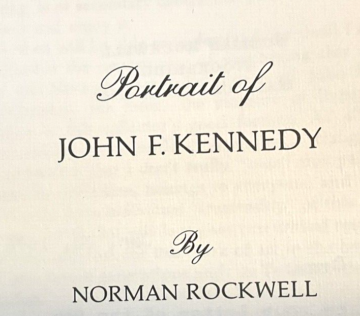 NORMAN ROCKWELL Lithograph of JOHN F KENNEDY Numbered Limited Edition JFK Print