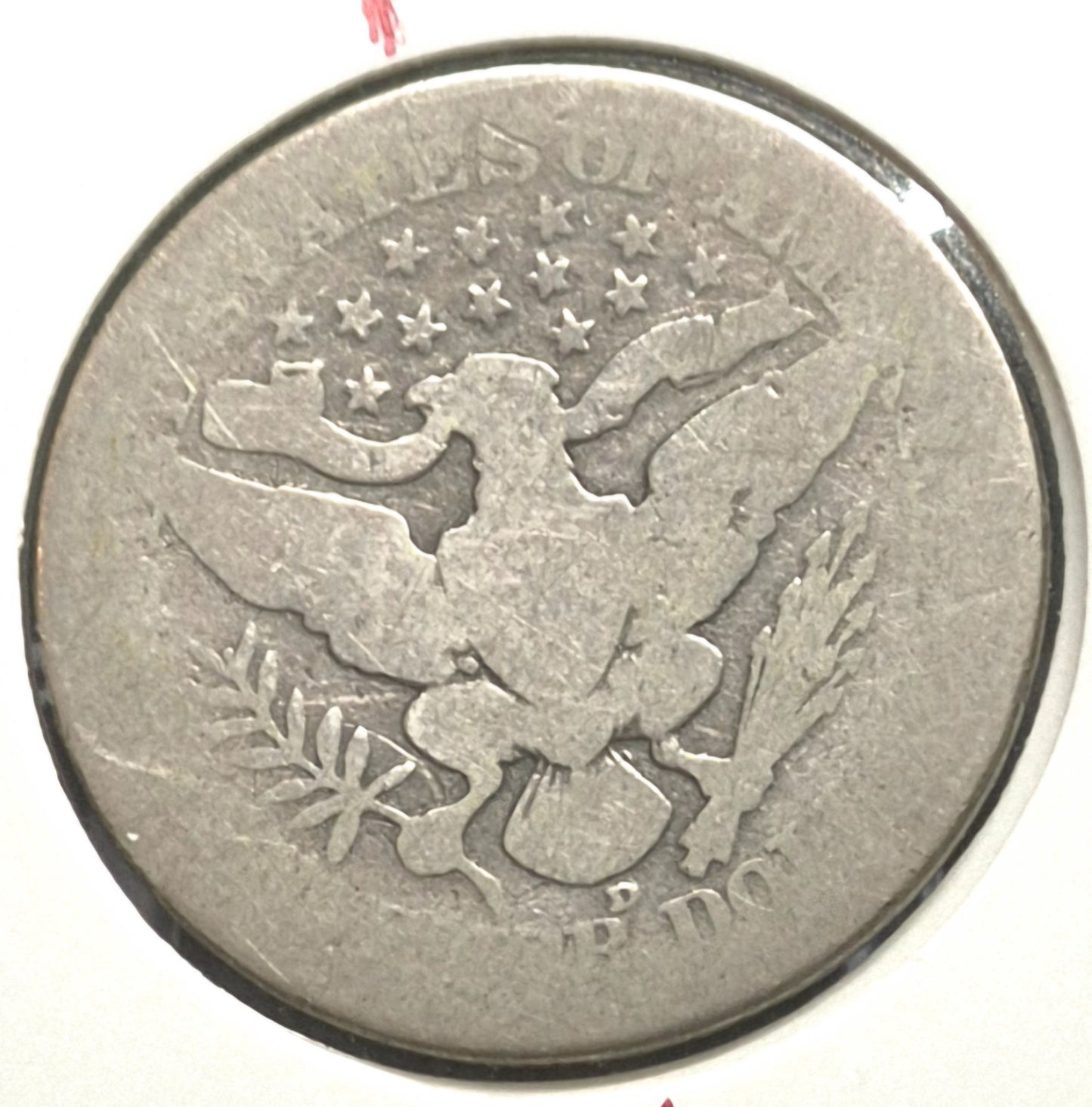 1916 D Barber Quarter Rotated Die Error 90% SILVER Circulated Condition Last Yr