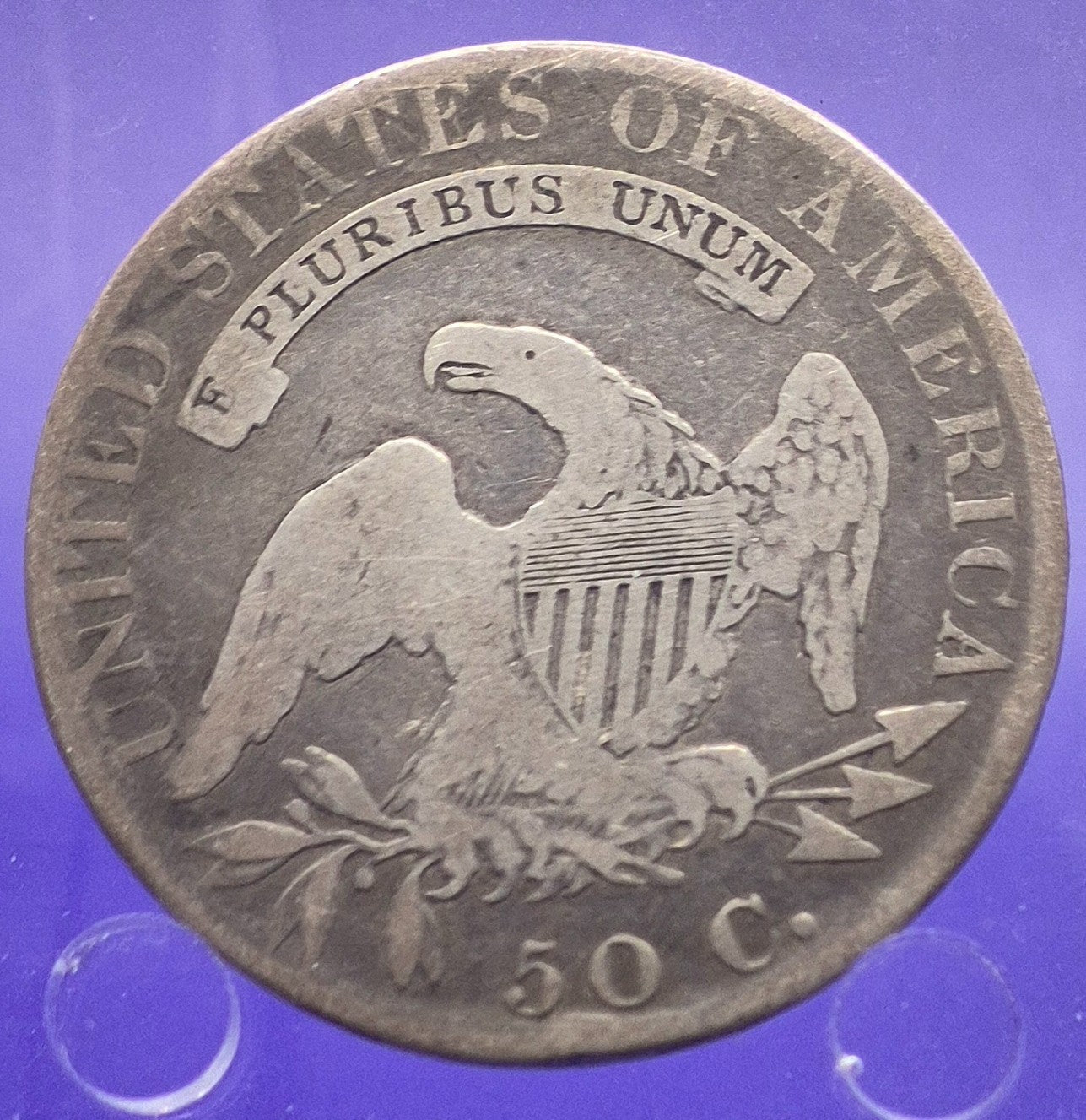 1819 Capped Bust Half Dollar 90% Silver 50c Early Better Date Circulated Coin