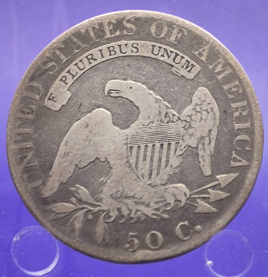 1819 Capped Bust Half Dollar 90% Silver 50c Early Better Date Circulated Coin