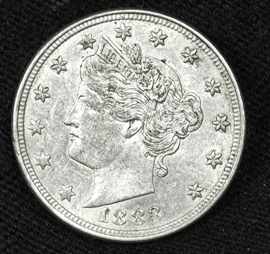 1883 V Nickel NO CENT First Yr of Issue Crisp MS Detail🔥Very Rare Rev Die Crack