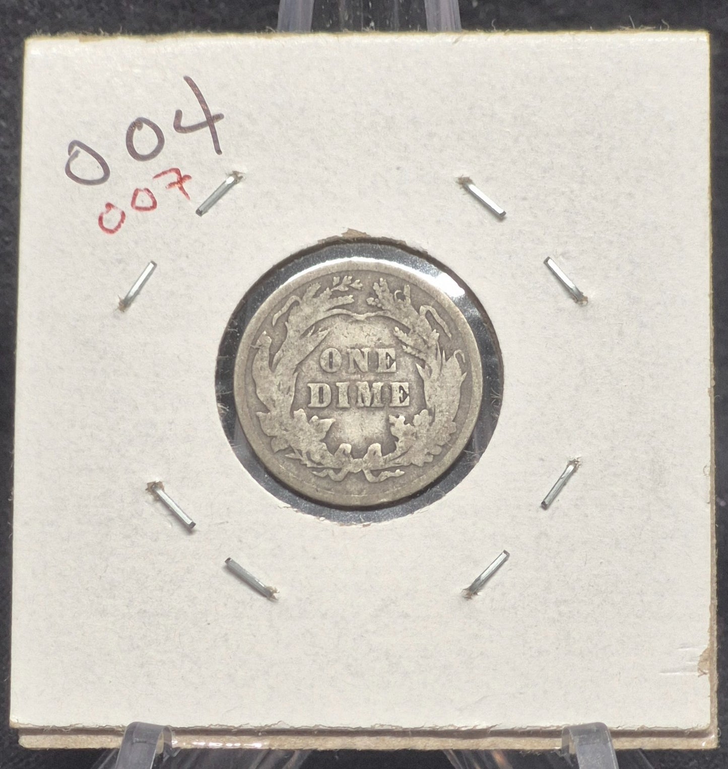 1898 Barber Dime š„90% Silverš„Good Detailed Condition Coin Roller Cheek Scar
