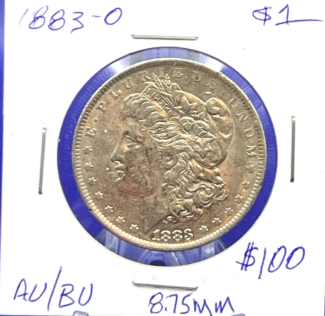 1883 O Morgan $1 Dollar 90% Silver BEAUTIFUL Bright White Sharp Early Year Coin
