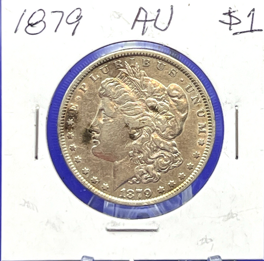 1879 Morgan $1 Dollar 90% Silver Semi-Key Date 2nd Year Coin Philadelphia Mint
