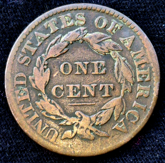 1830 Coronet Head Cent Matron Lg Letters Full Liberty Nicer Circulated Condition