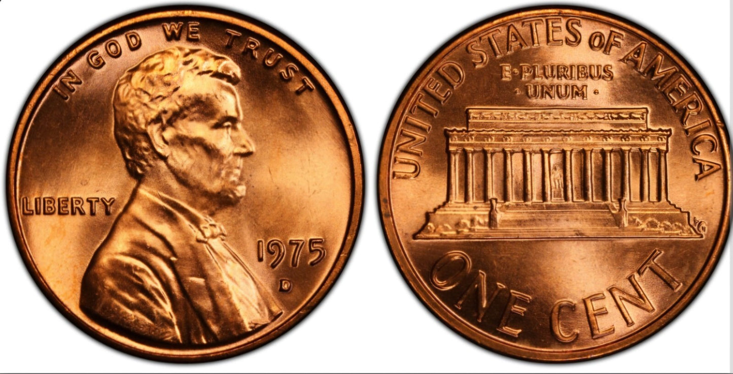 1975 Denver Memorial BU Brilliant Uncirculated 1C 🔥From OBW Bank Roll🔥