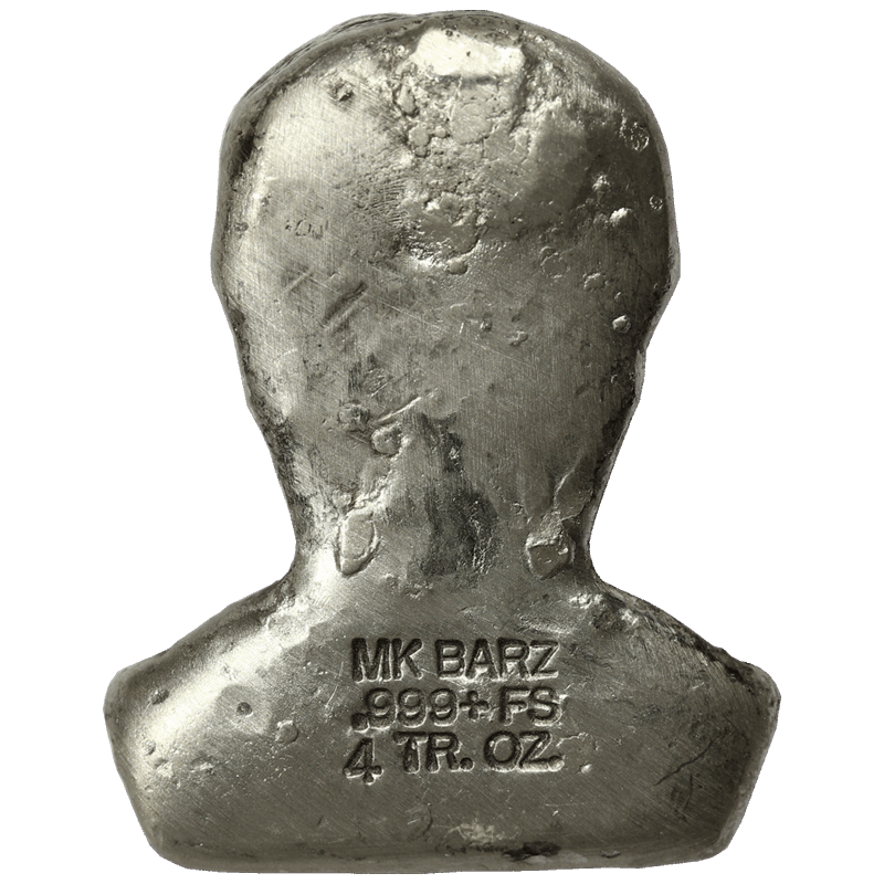 4oz .999 Fine SILVER Donald Trump 45th President Bust MK BARZ Limited Edition
