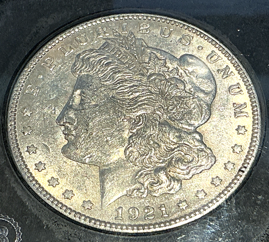 🔥1921 Morgan Silver Dollar 💎BA Authenticated💎 Very Good In Slab