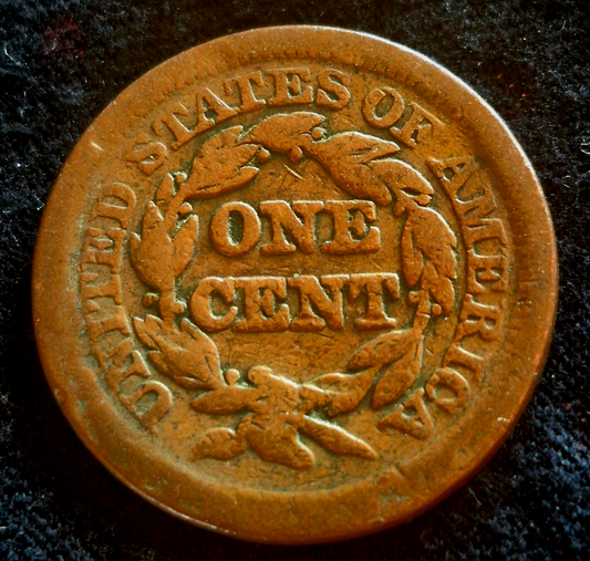 1829 Large Cent Coronet Medium Letters Full Liberty and Rims VG-F Condition 1C