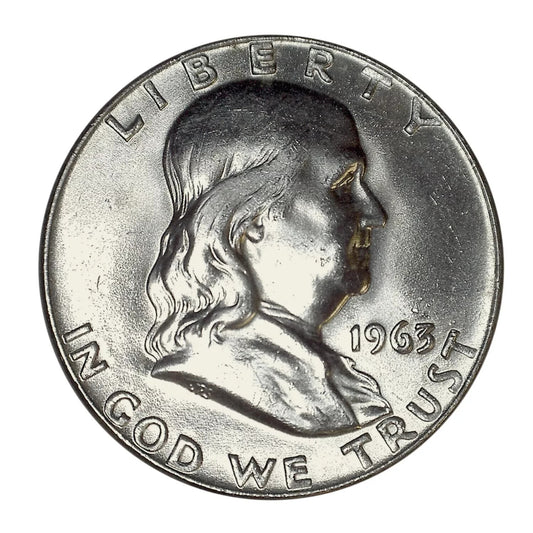 🔥 90% Silver Franklin Half Dollar BU Uncirculated 50c GEM Coin Random Selection