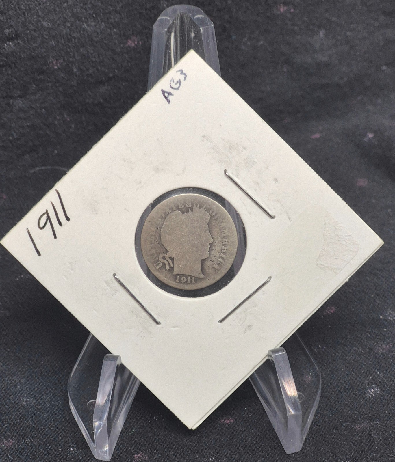 1911 P Barber Dime 🥈90% Silver🥈 About Good Detailed Circulated Condition