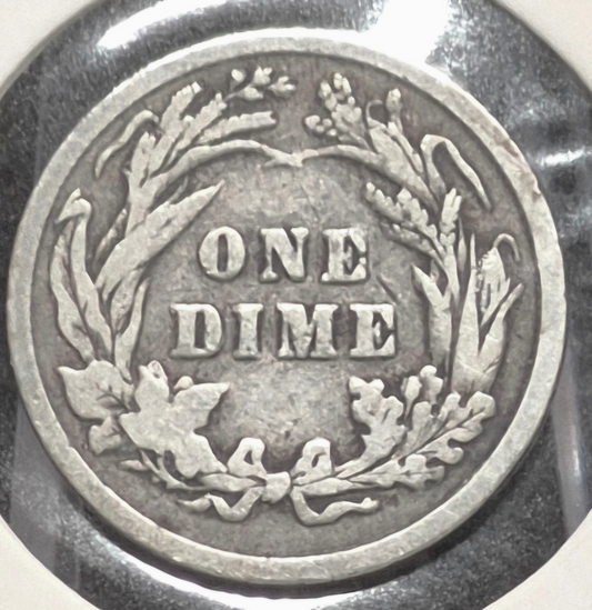 1898 Barber Dime 🥈90% Silver🥈Good Detailed Circulated Condition